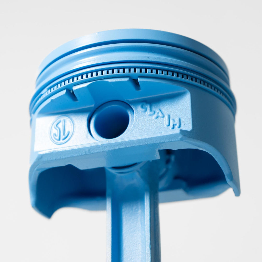 Blue piston on a white background