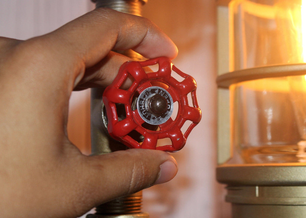 Industrial Gold Lamp