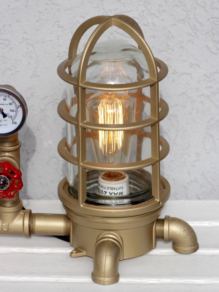 Industrial Gold Lamp