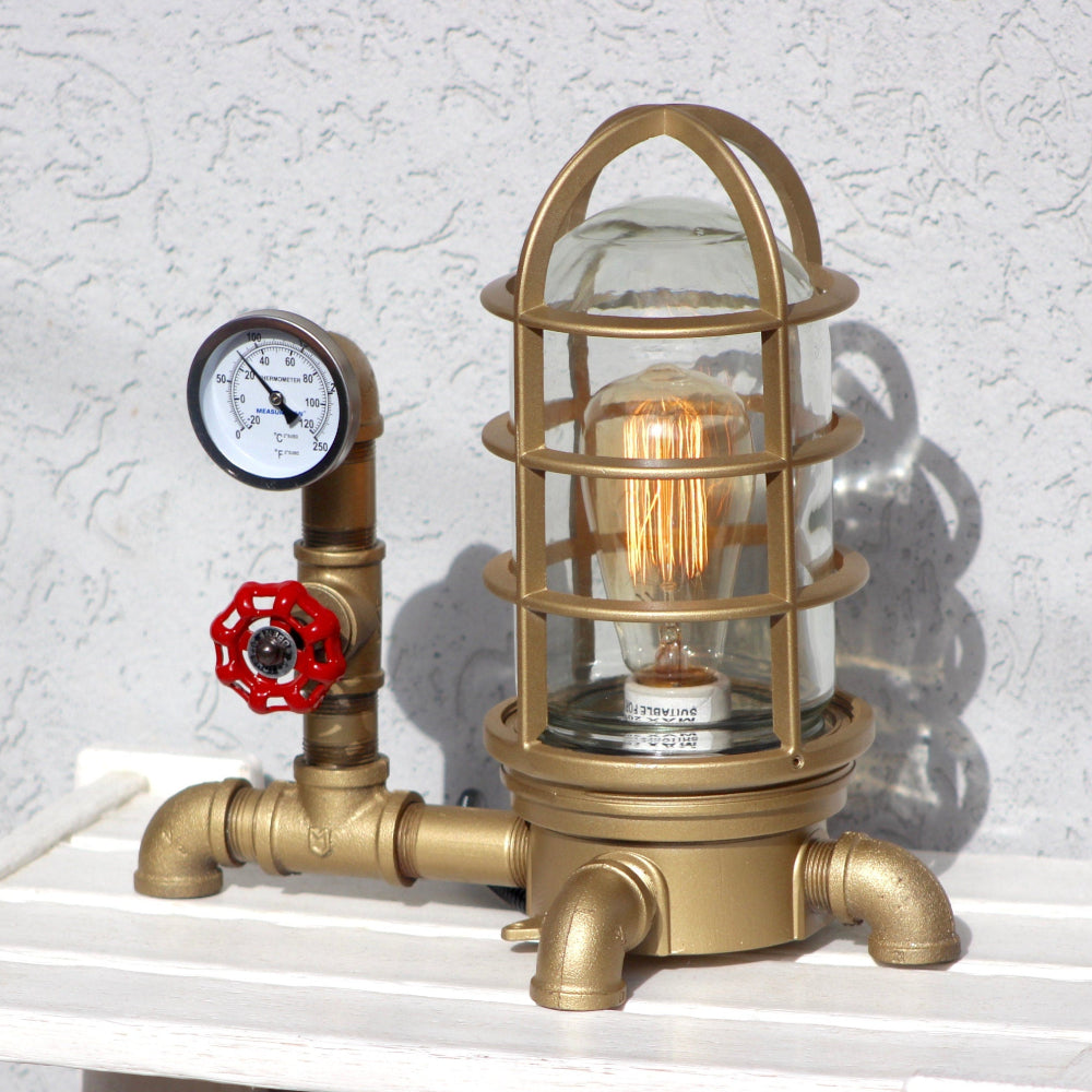 Industrial Gold Lamp