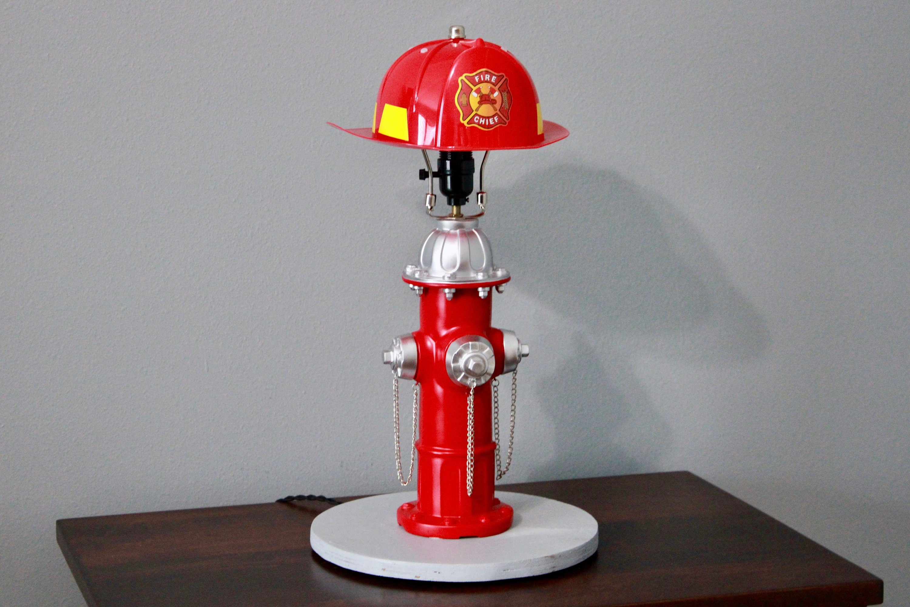 Firefighter Lamp / Firefighter Decor / Fire Decor