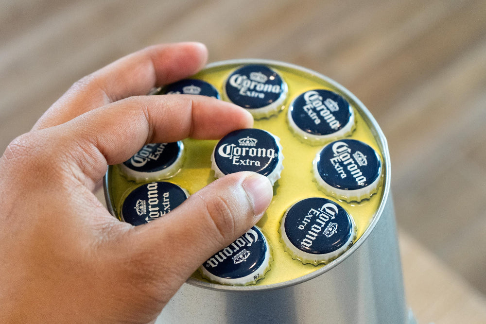 Corona Bottle Lamp with Cap Catcher