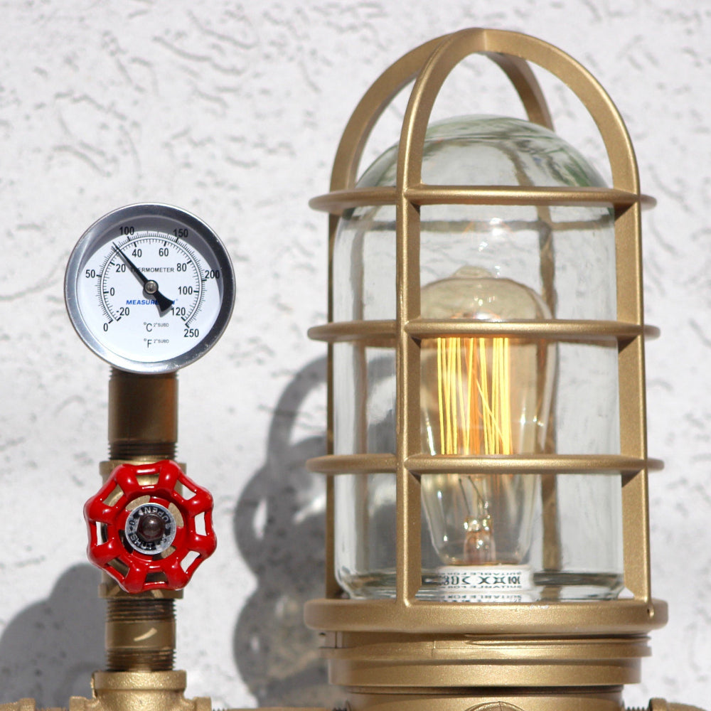Industrial Gold Lamp