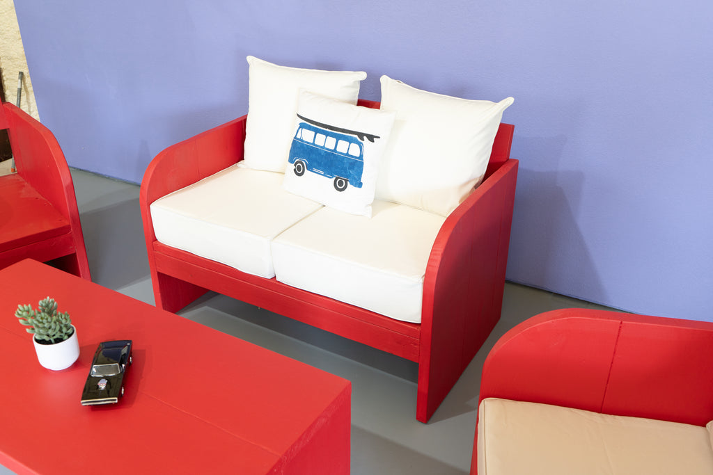 Red Lounge Furniture Set