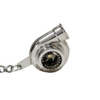 Turbocharger keychain on a white background