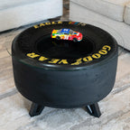 Tire table with custom engineered PETG legs for long term durability.