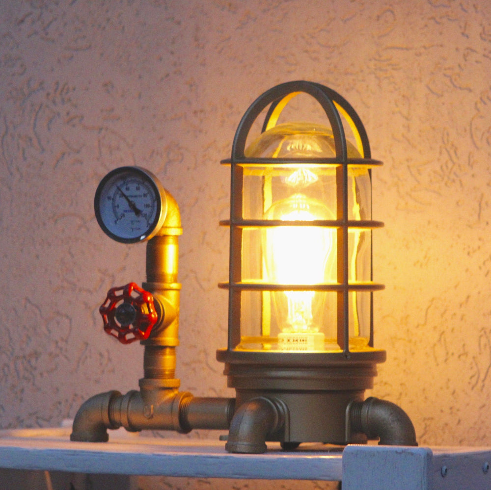 Industrial Gold Lamp