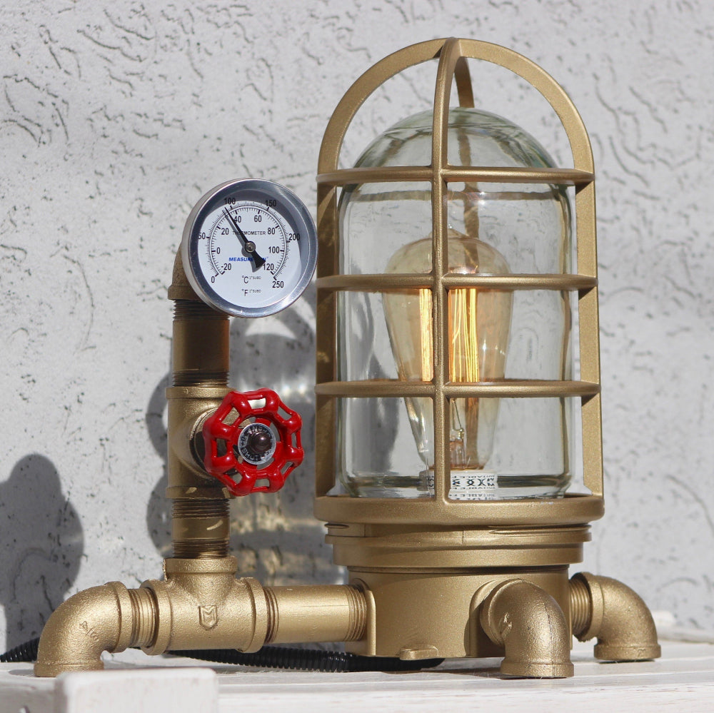 Industrial Gold Lamp