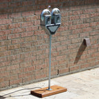 Garage ready parking meter lamp designed for car enthusiasts and vintage decor collectors.