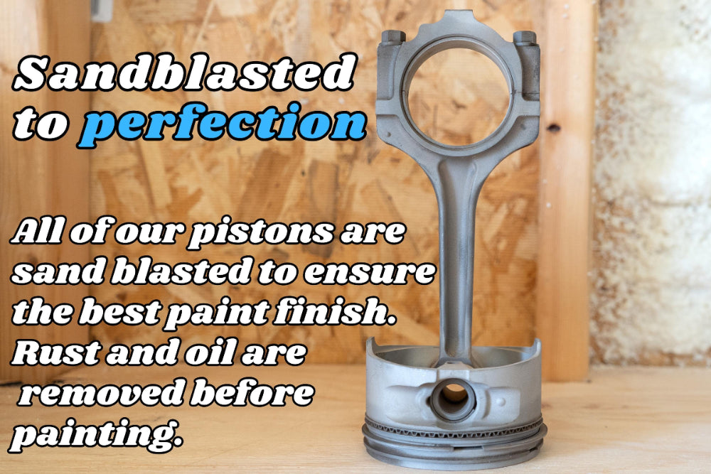 Handcrafted Ford engine piston lamp built one at a time, highlighting real car parts and detailed automotive craftsmanship.