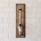 Handcrafted wood liquor dispenser built for everyday use and visual impact.