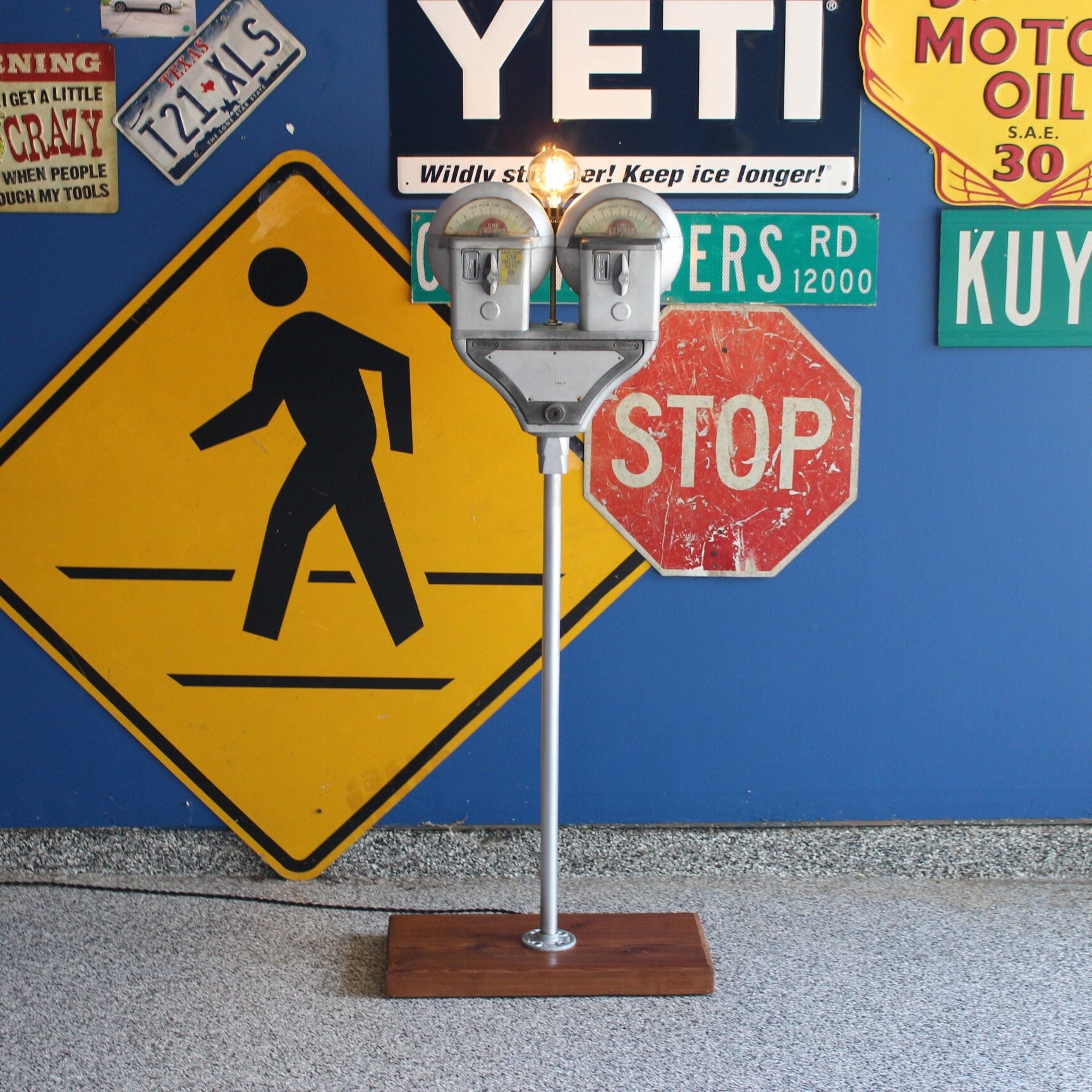 Parking Meter Lamp -  Automotive Furniture / Vintage Auto Decor