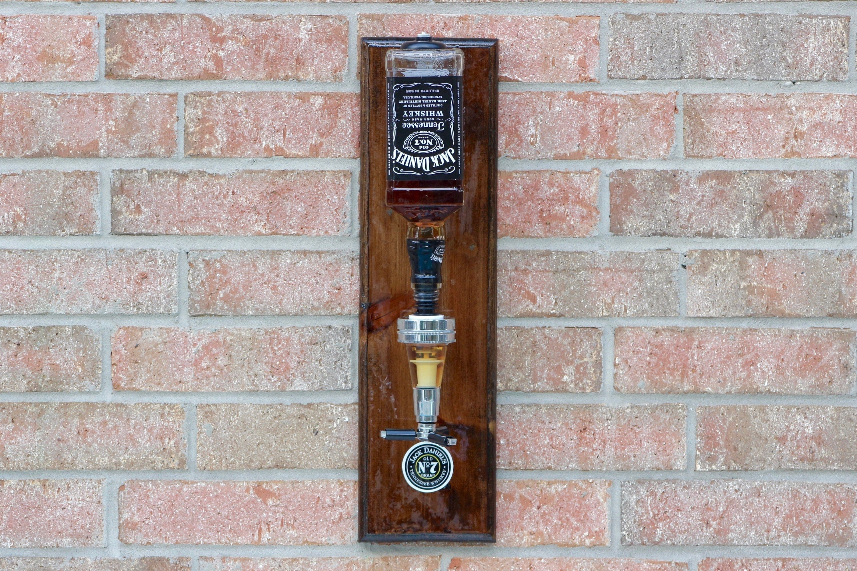 Jack Daniels Wall Liquor Dispenser – Whiskey Pour for Home Bar | Wall-Mounted Bar Decor | Optics For Bar