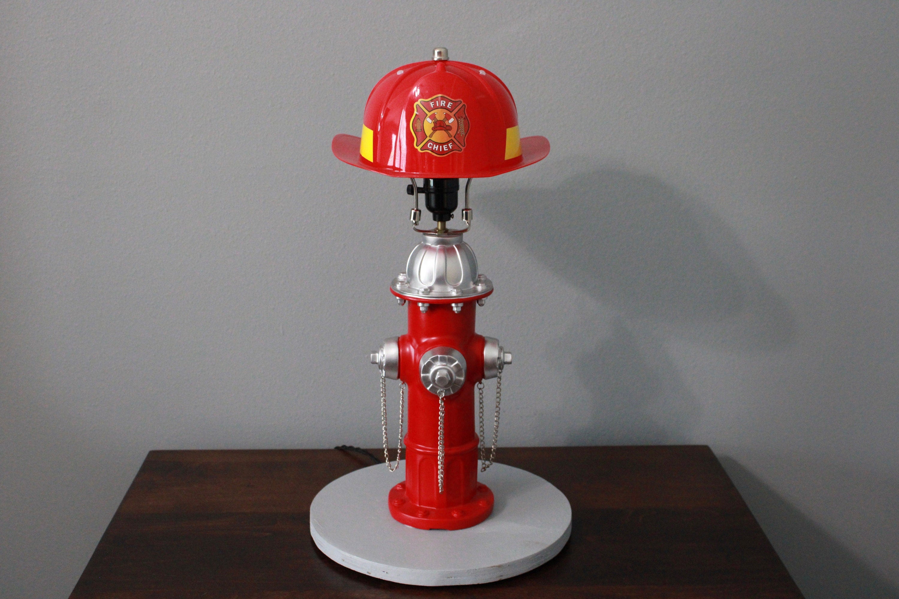 Firefighter Lamp / Firefighter Decor / Fire Decor