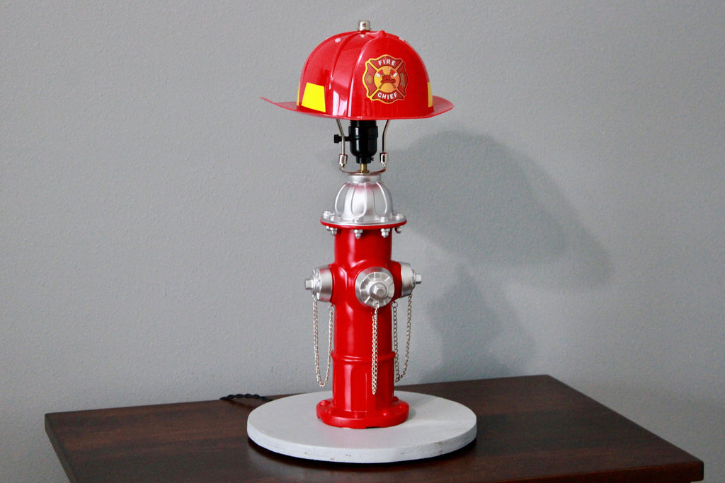 Firefighter Lamp / Firefighter Decor / Fire Decor