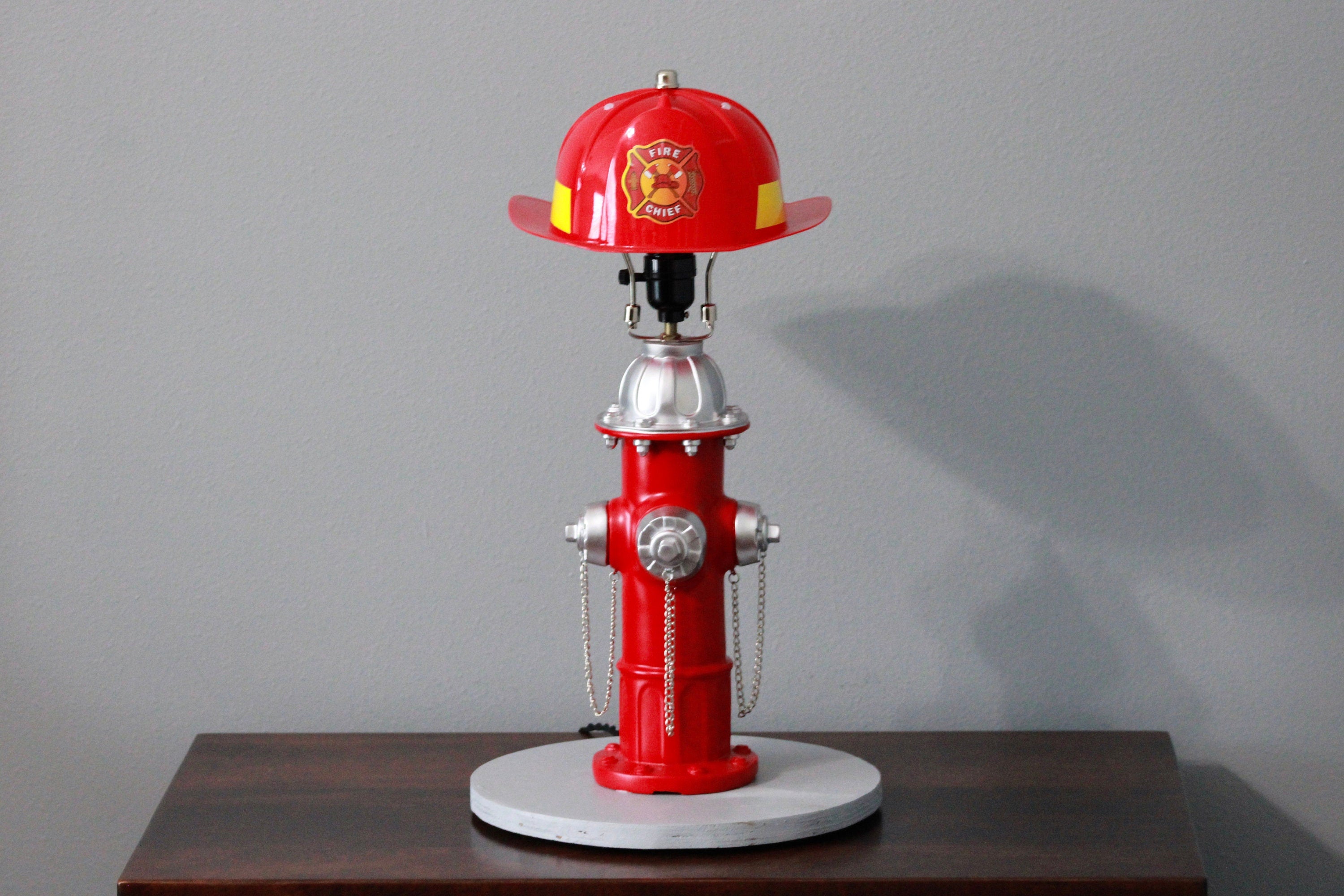 Firefighter Lamp / Firefighter Decor / Fire Decor