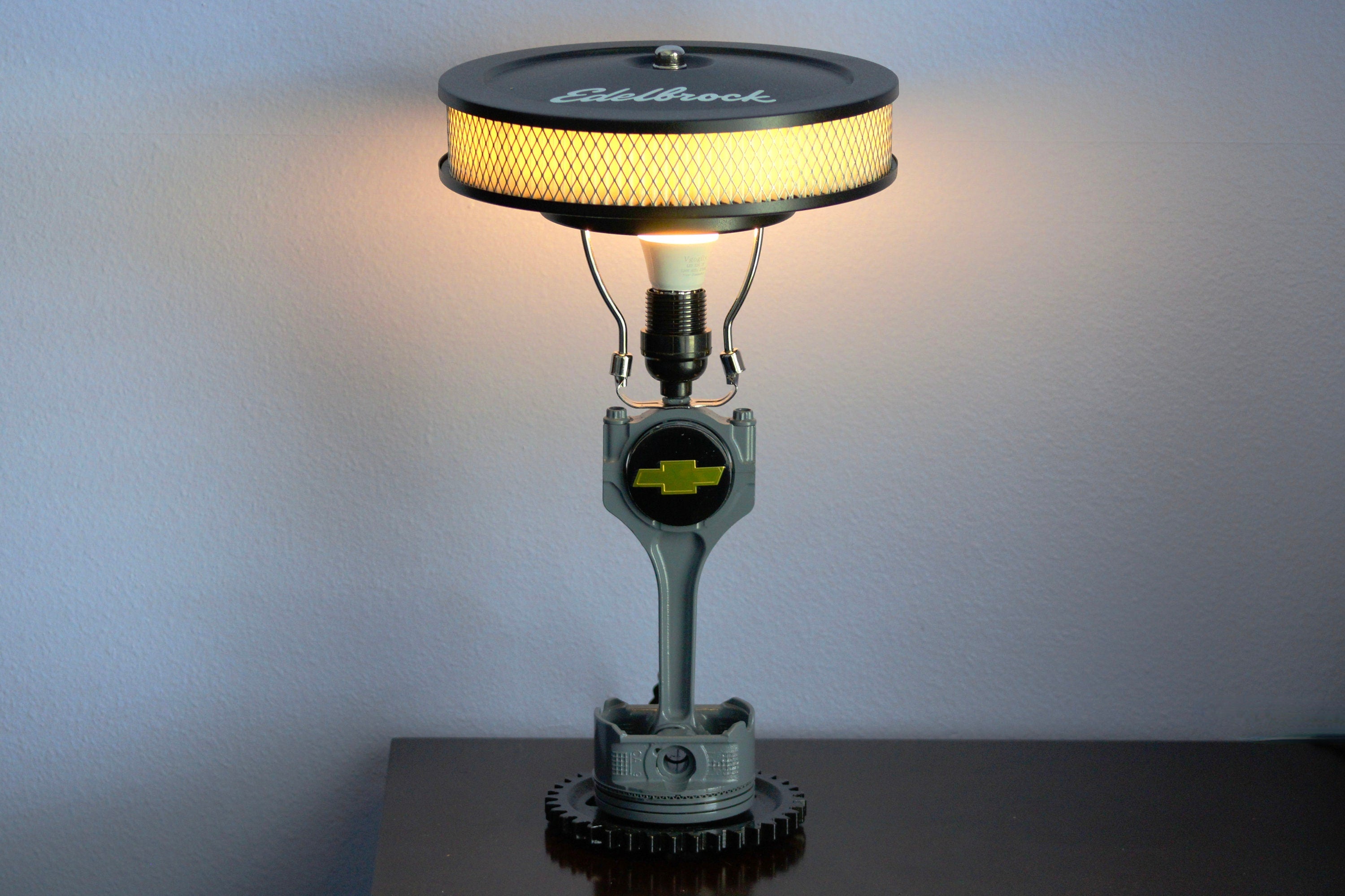Chevy Piston Lamp - Car Parts Decor | Car Home Lamp | Engine Art
