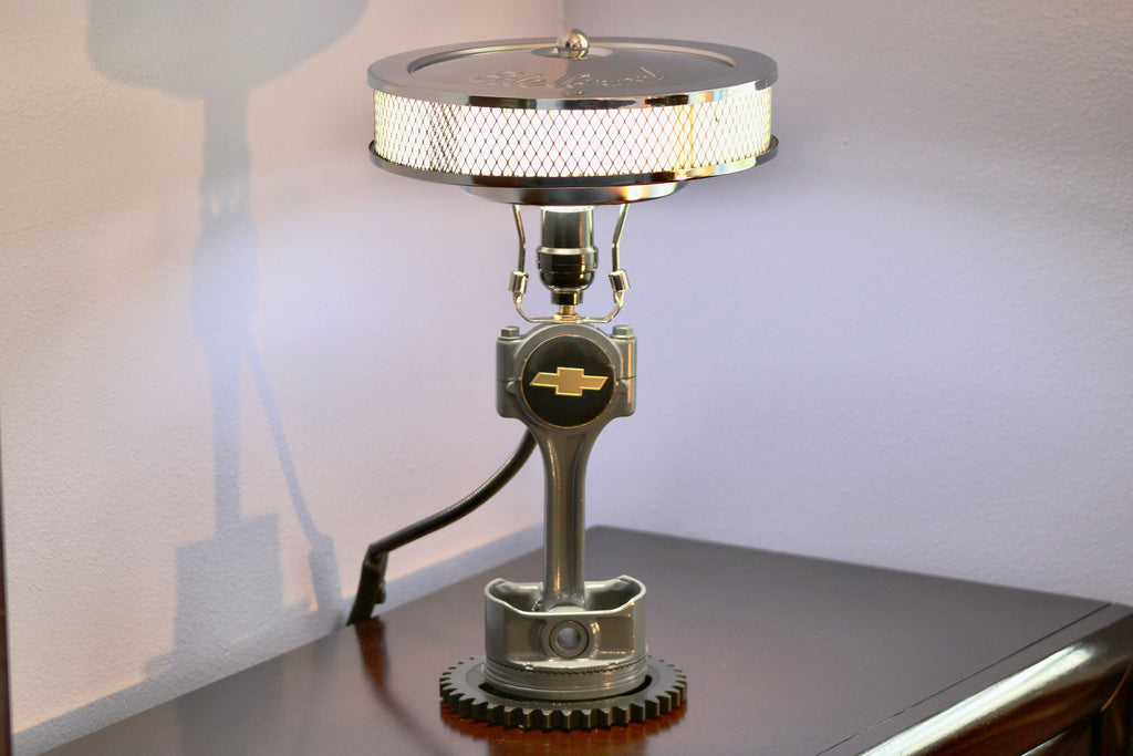 Chevy Piston Lamp - Car Parts Decor | Car Home Lamp | Engine Art