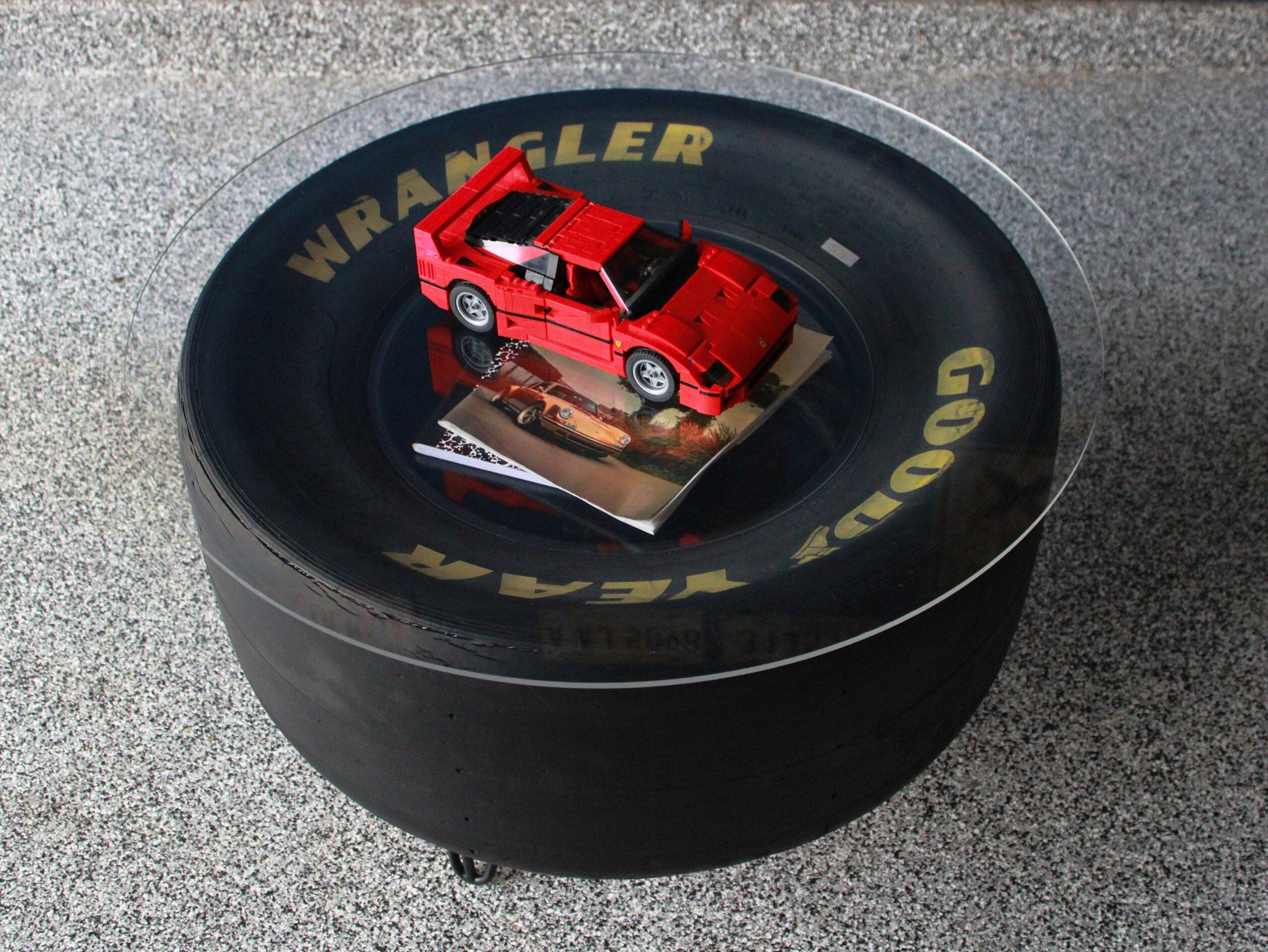 NASCAR Tire Table - Automotive Coffee Table / Auto Shop Furniture