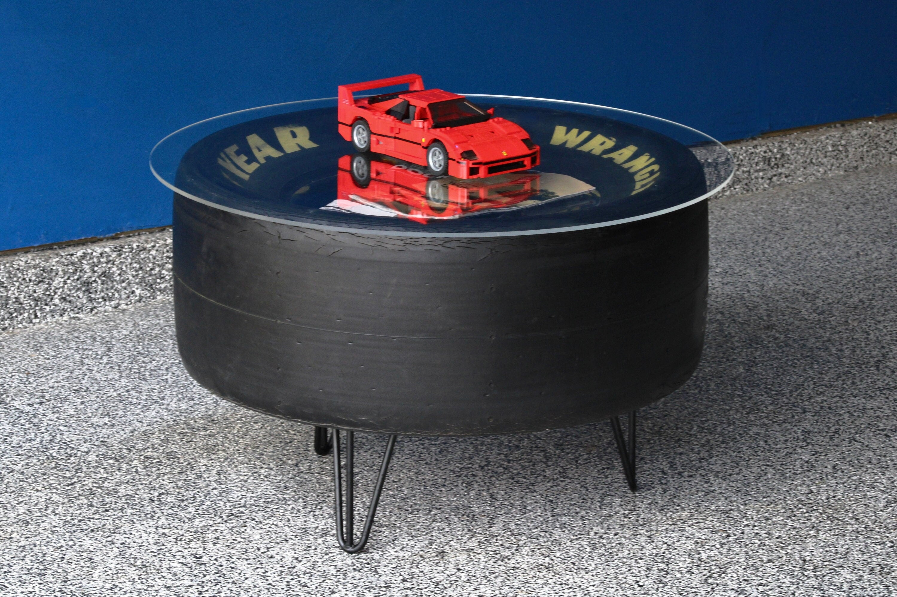 NASCAR Tire Table - Automotive Coffee Table / Auto Shop Furniture