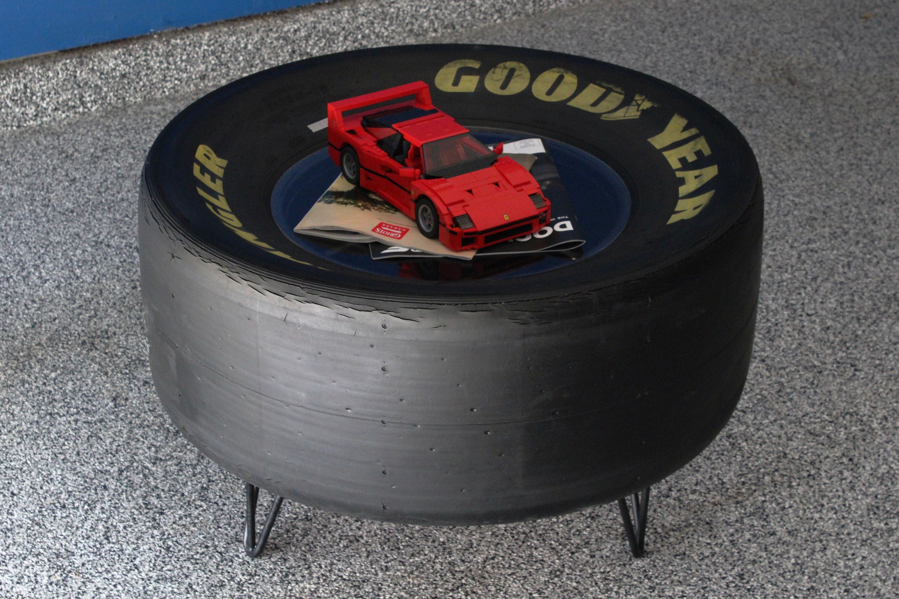NASCAR Tire Table - Automotive Coffee Table / Auto Shop Furniture