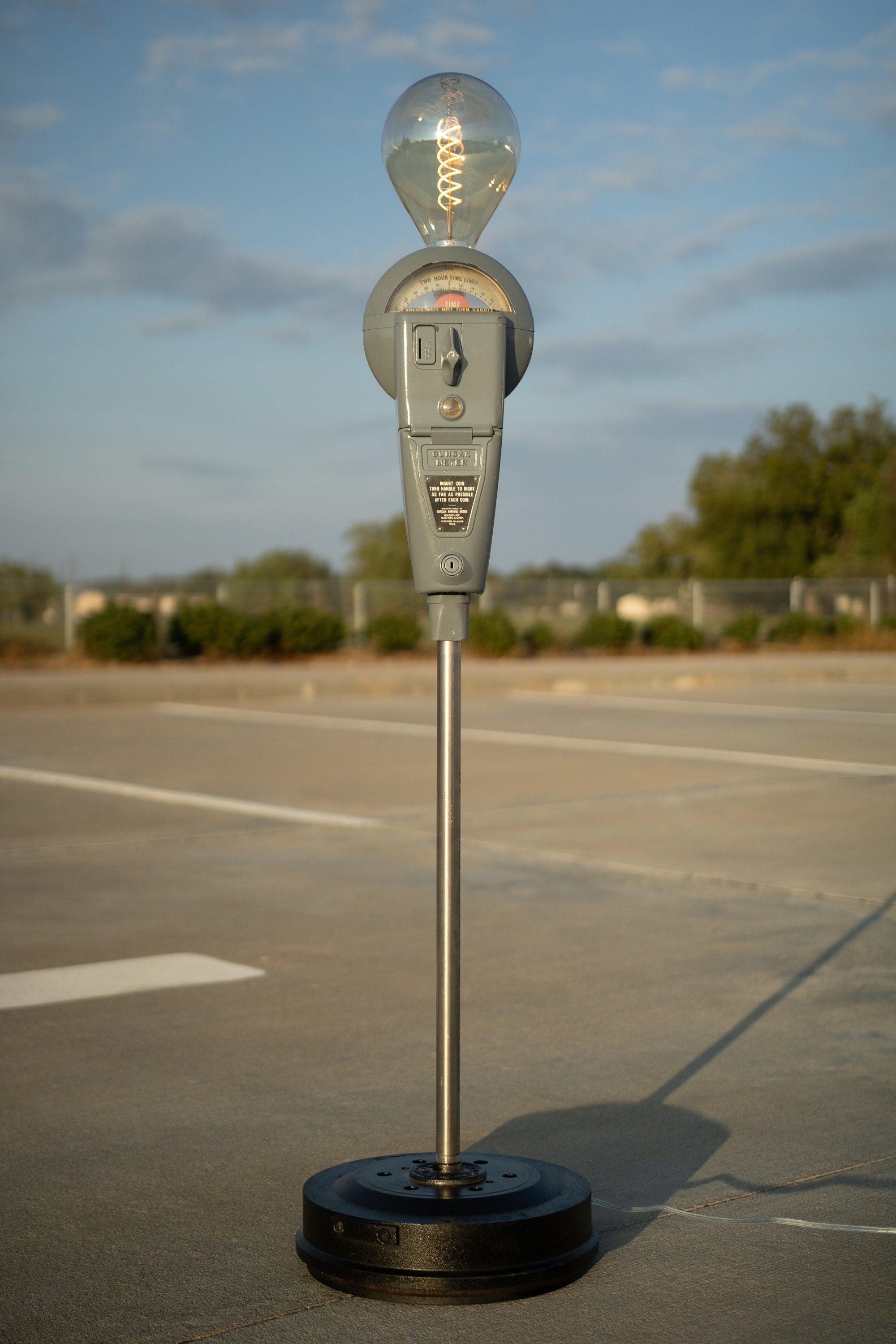 Duncan Parking Meter Lamp | Car Parts Furniture | Vintage Automotive Decor for Car Enthusiasts & Collectors