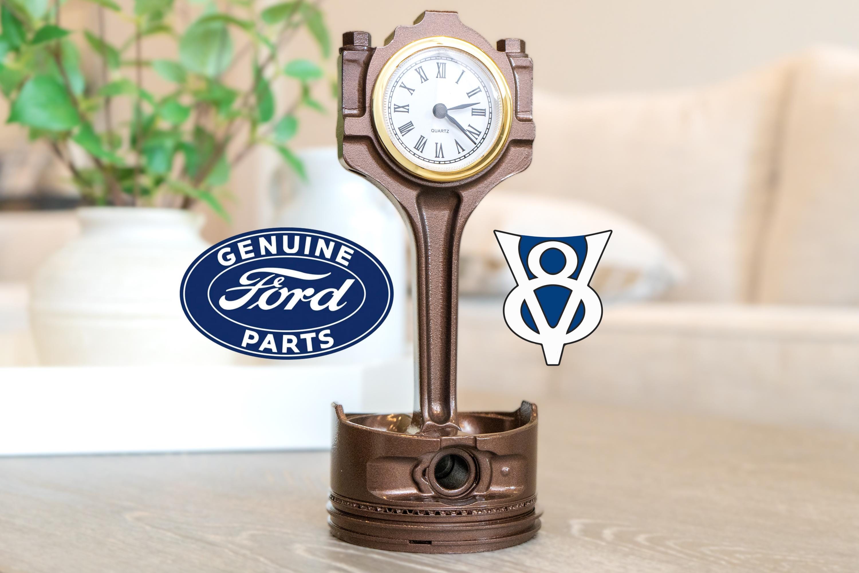 FORD Piston Clock - Car Office Decor / Car Parts Art / Automotive clock