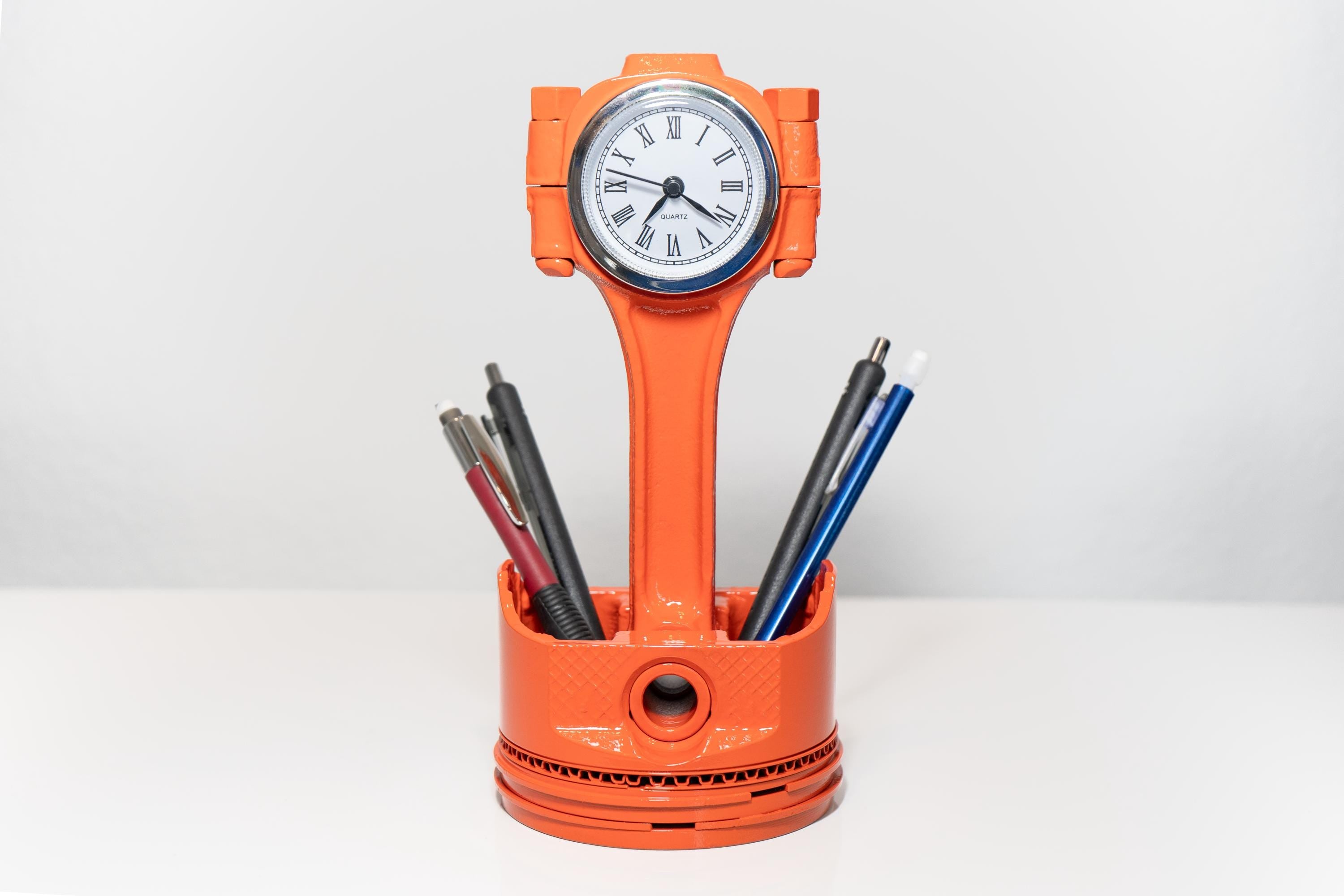 Chevy Piston Clock – V8 Engine Decor / Auto Office Clock