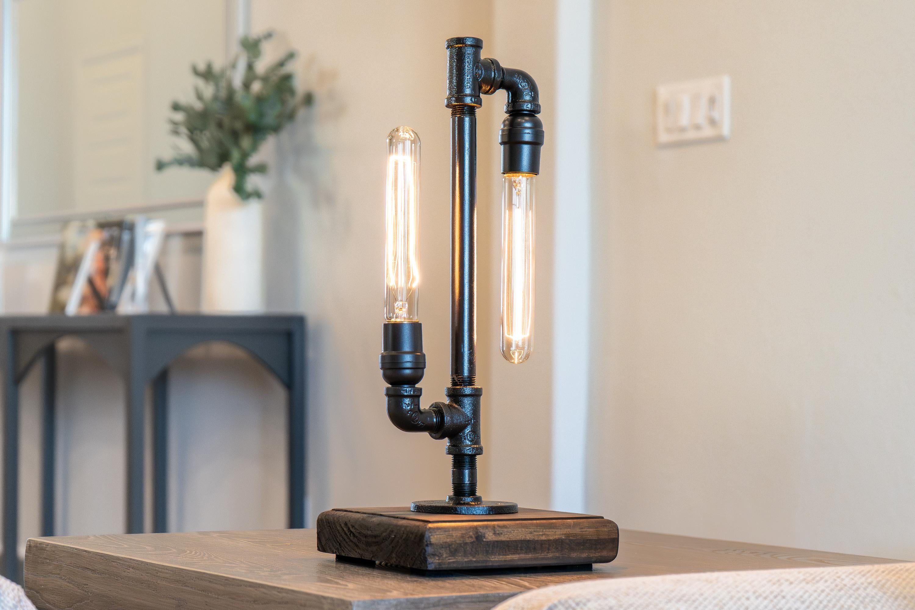 Industrial Pipe Lamp – Steampunk Edison Lamp / Industrial Home Lighting