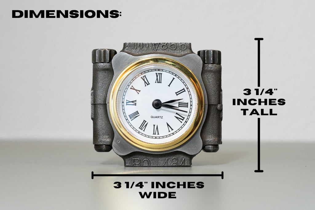 Car Office Clock - Automotive Clock | Metal Desktop Clock | Car Parts Clock