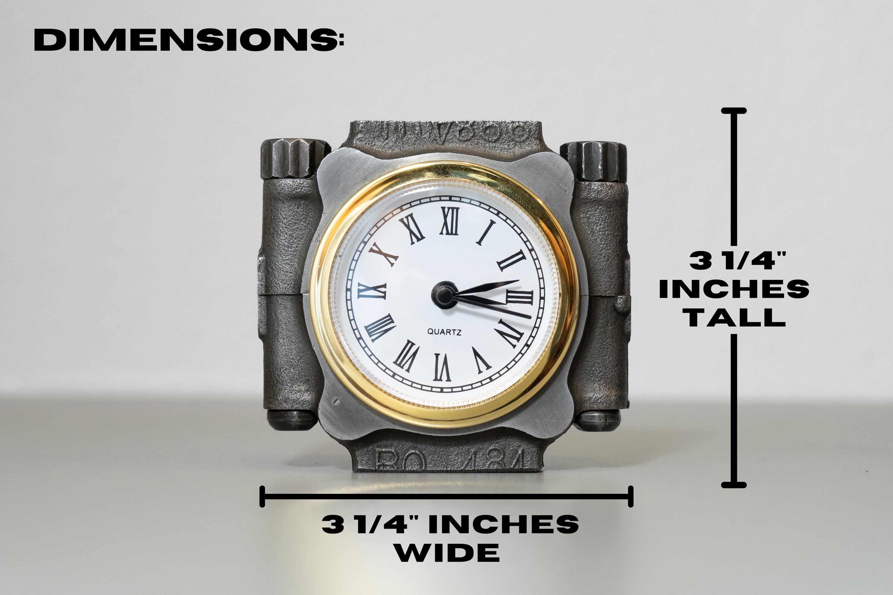 Car Office Clock - Automotive Clock | Metal Desktop Clock | Car Parts Clock