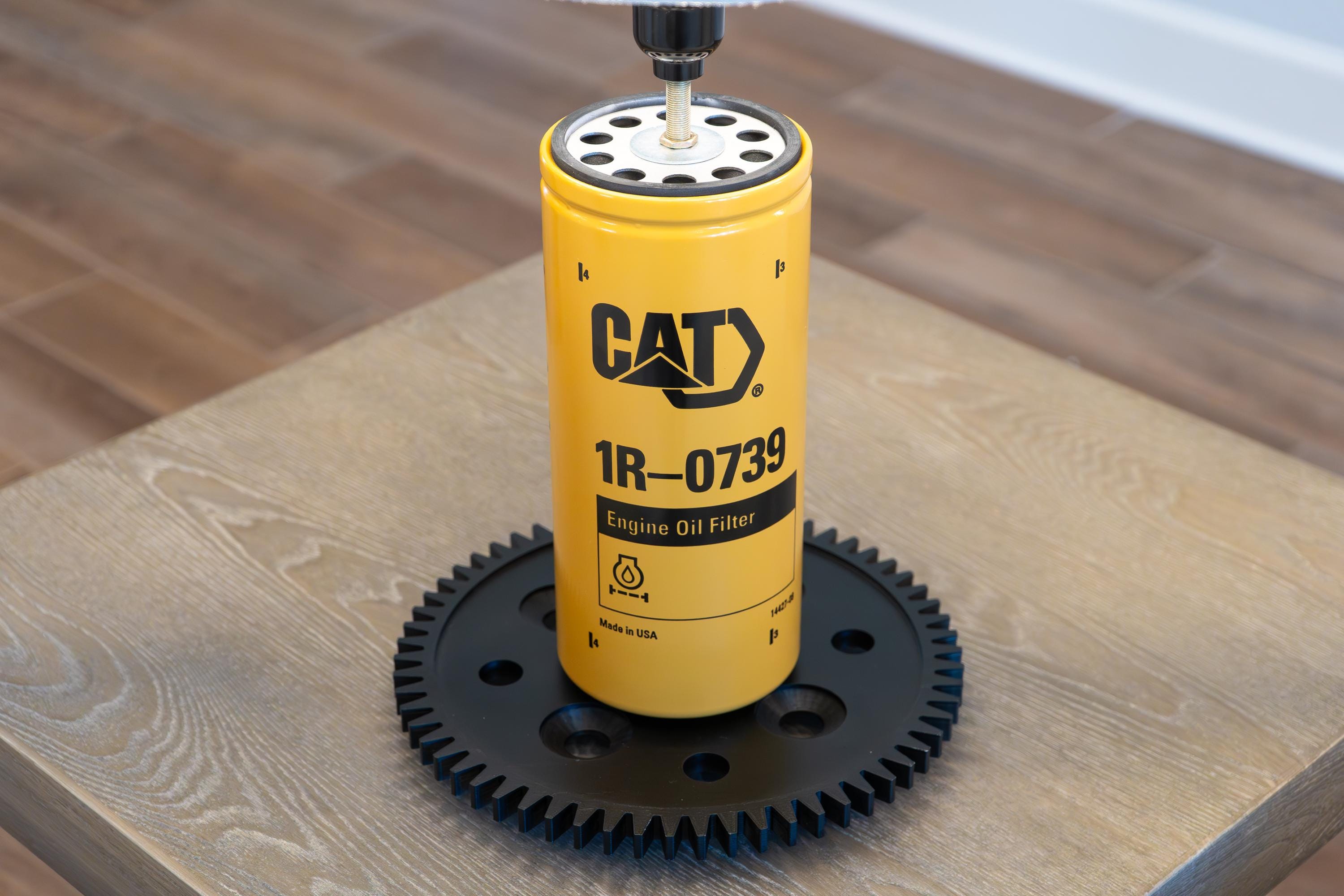 CAT Filter Lamp | Mechanic Gift Lamp | Construction Office Decor | Equipment Desk Lamp | Kids Construction Room