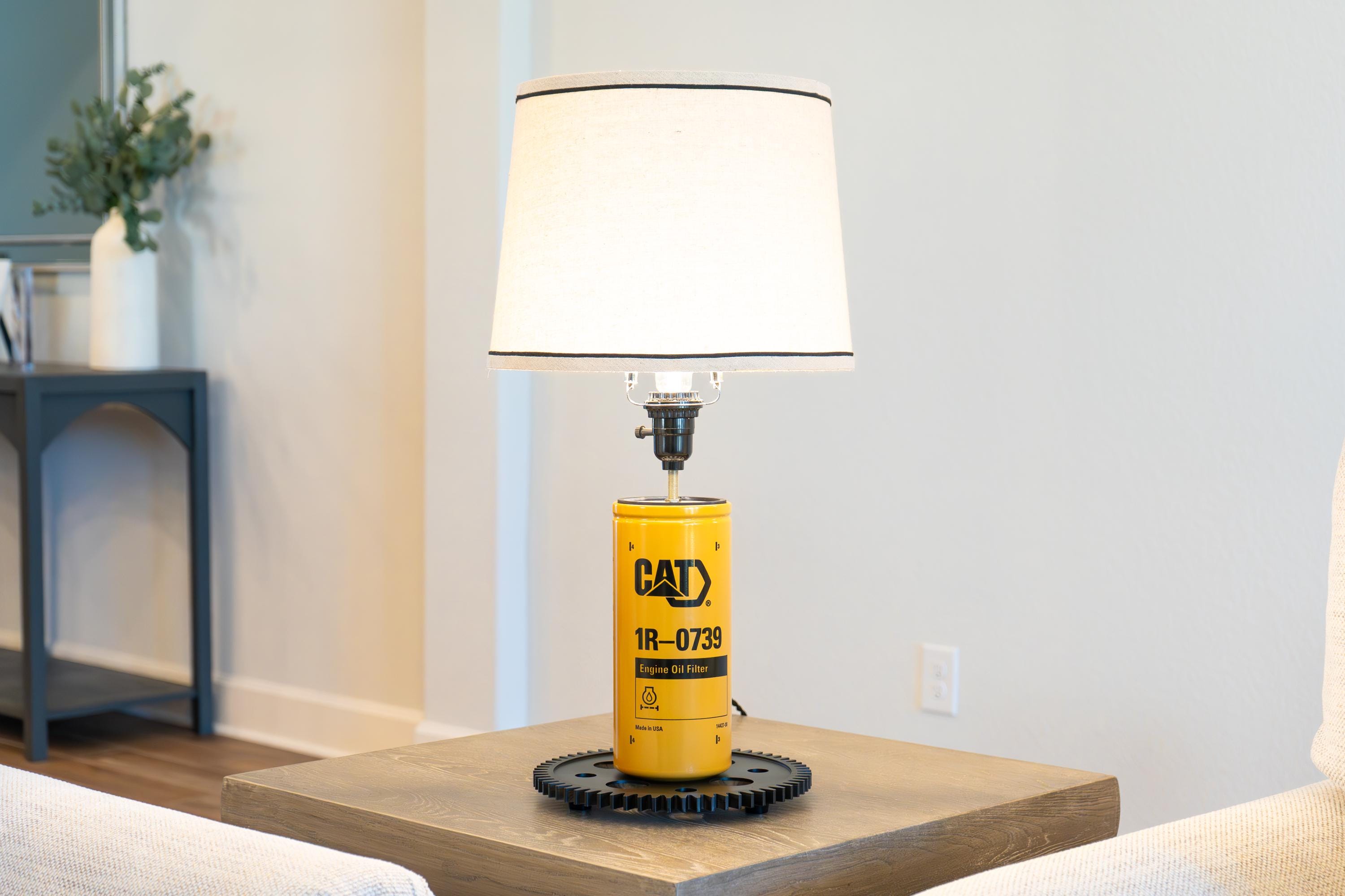 CAT Filter Lamp | Mechanic Gift Lamp | Construction Office Decor | Equipment Desk Lamp | Kids Construction Room