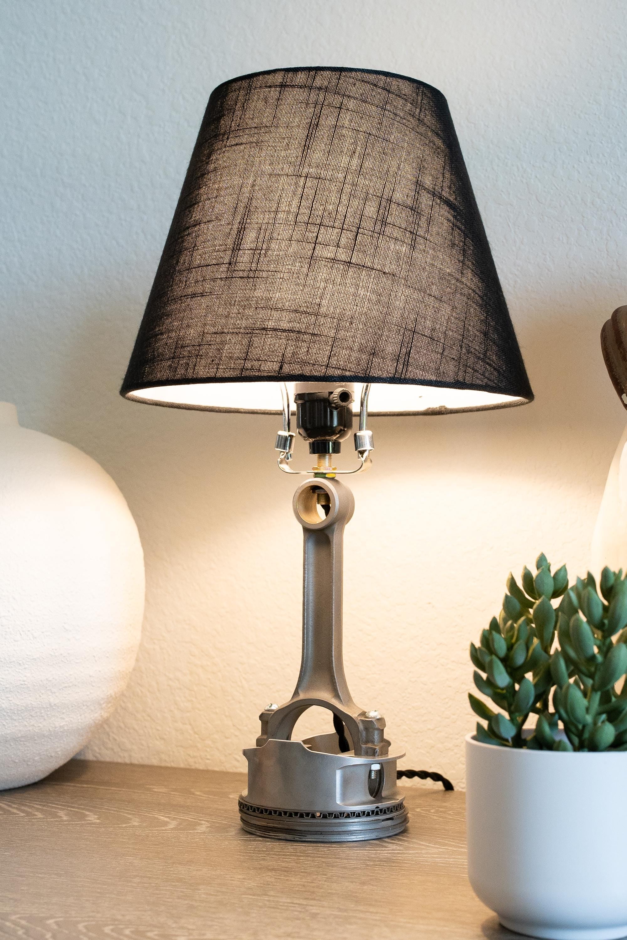 Piston Table Lamp – Automotive Parts Decor | Industrial Metal Lamp