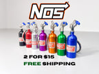 NOS Bottle Keychain Set (2) | Automotive Keyring for Speed Lovers | Car Parts Gift
