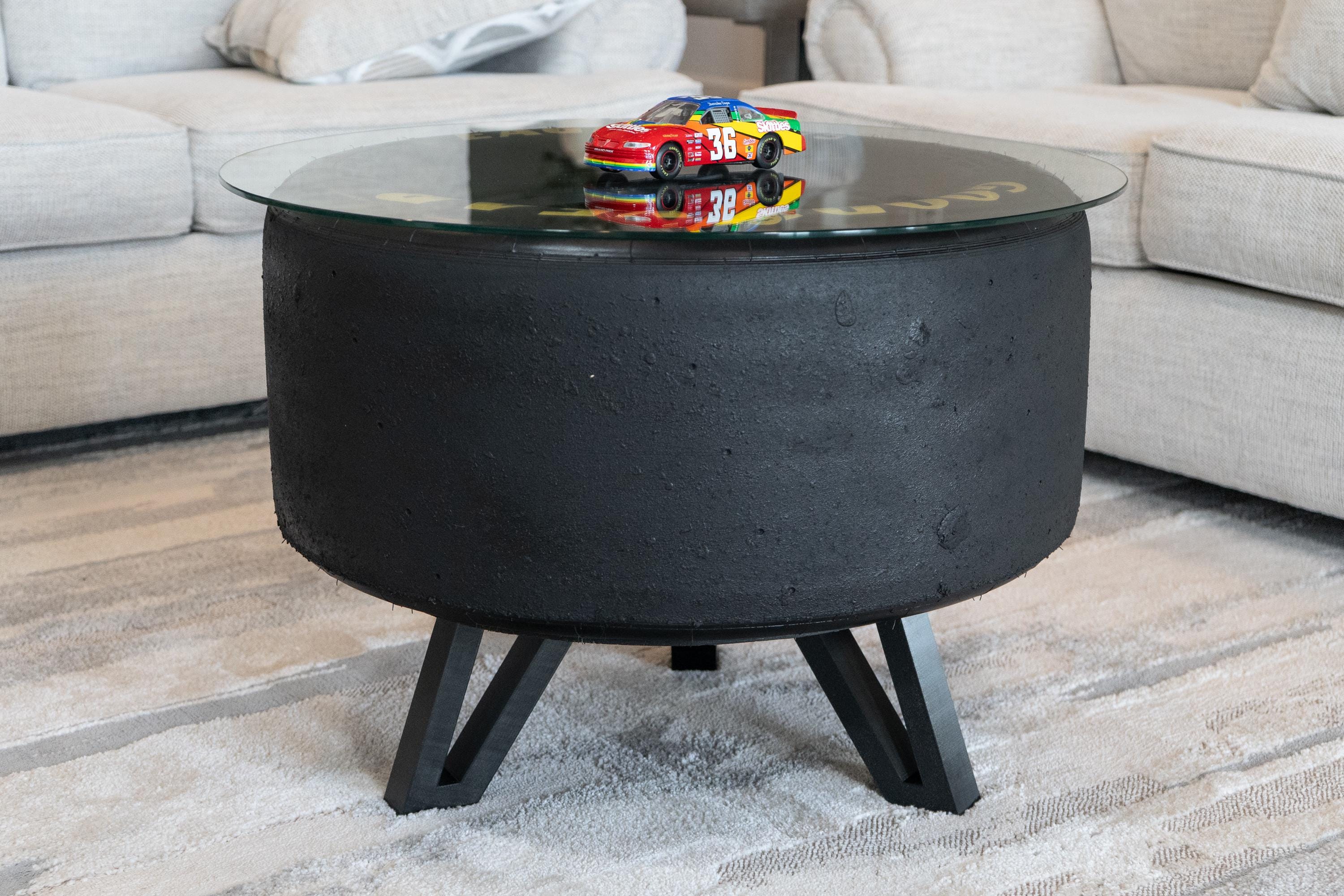 NASCAR 75 Anniversary Tire Table / Automotive Furniture / Racing Home Decor