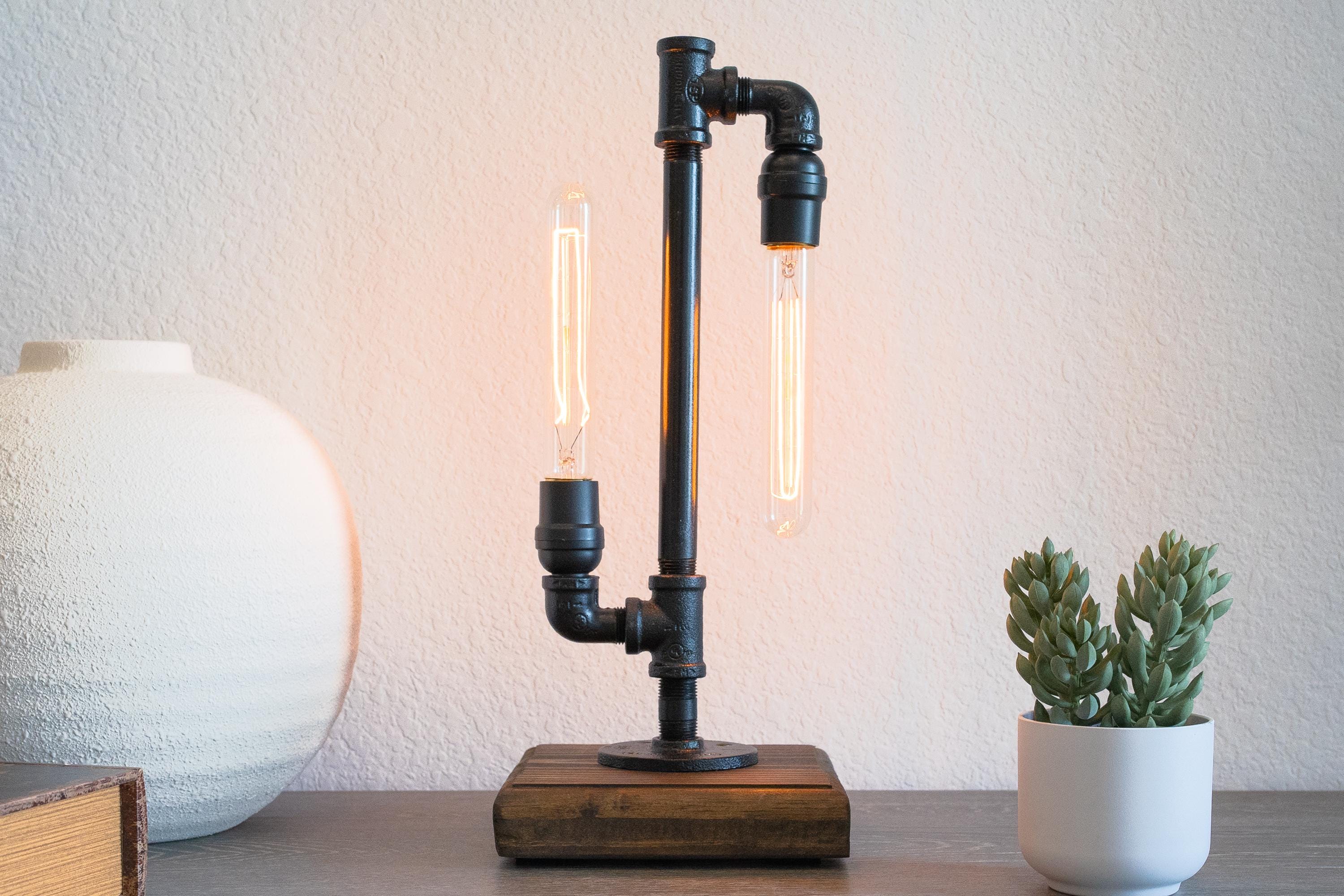 Industrial Pipe Lamp – Steampunk Edison Lamp / Industrial Home Lighting
