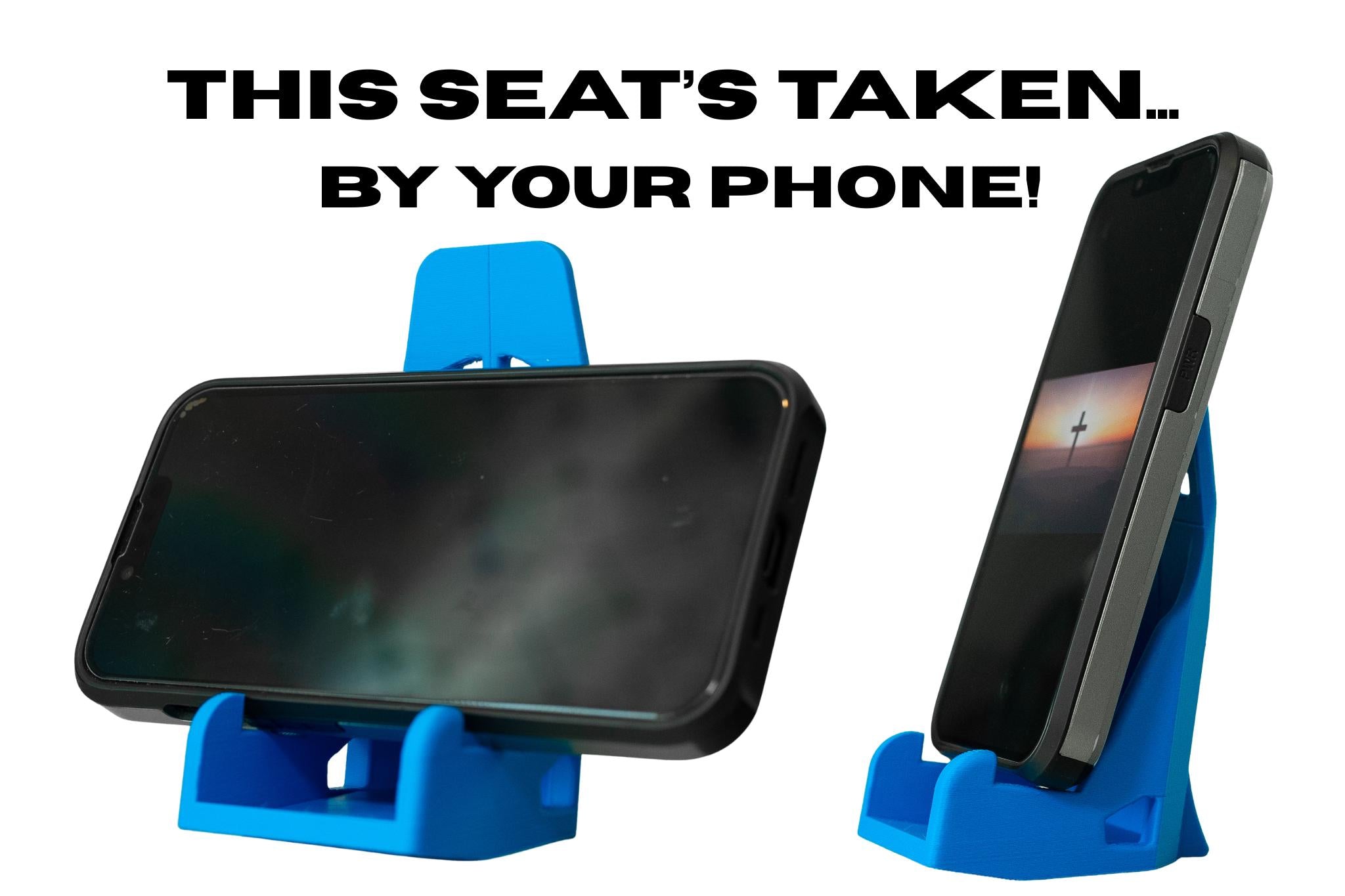 Racing Seat Card Holder and Phone Stand – Car Desk Accessory / Auto Office Gift