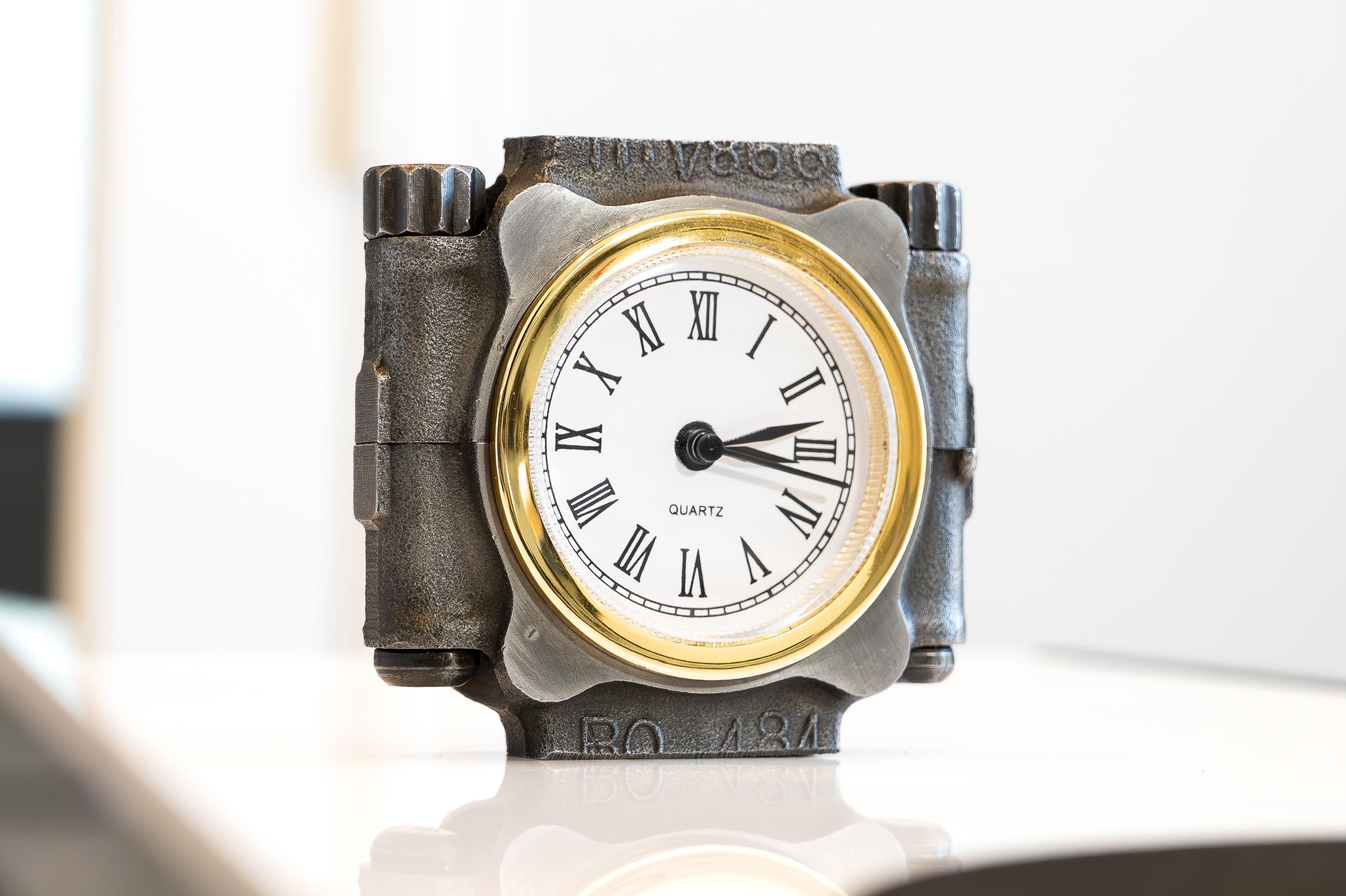 Car Office Clock - Automotive Clock | Metal Desktop Clock | Car Parts Clock