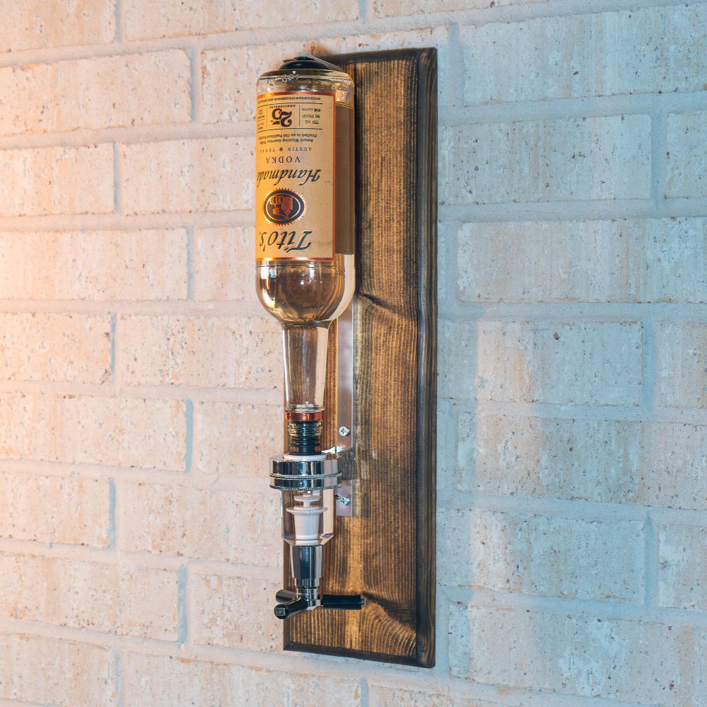 Kitchen wall bar dispenser that combines function with clean display styling.