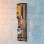 Kitchen wall bar dispenser that combines function with clean display styling.